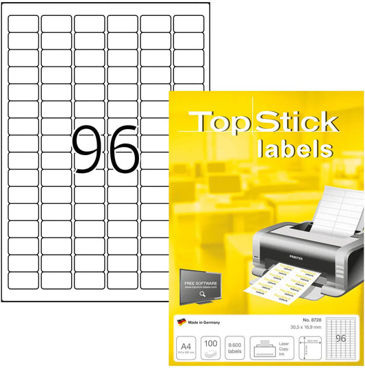 HERMA Etiketten TopStick 30.5x16.9mm 8728 Universal, weiss 9600 Stück Idealshop