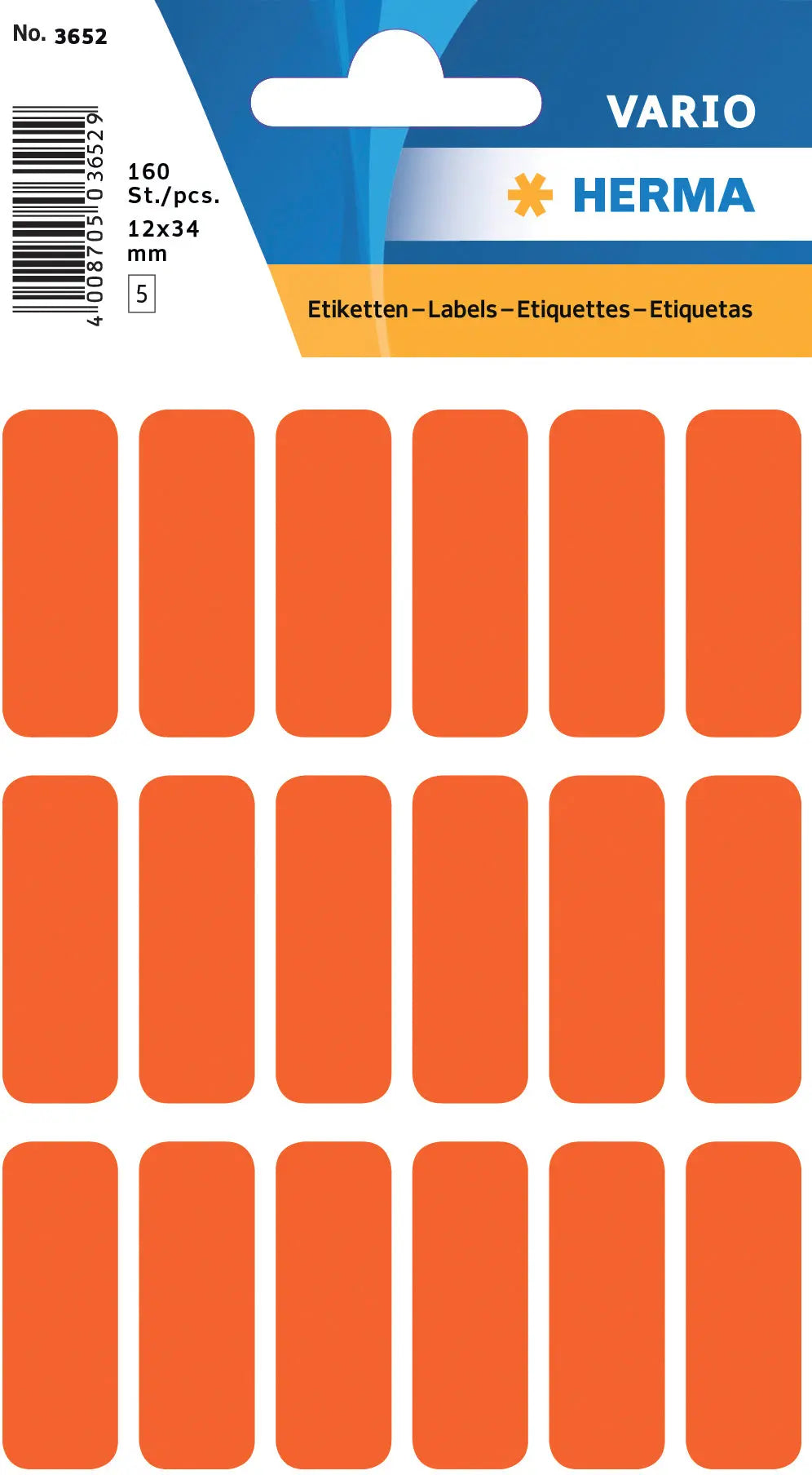 HERMA     Haftetiketten          12x34mm Idealshop