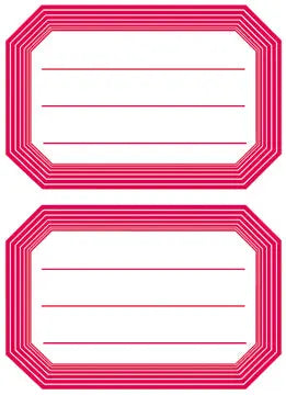 HERMA Heftschilder 55×82mm 5712 Rand rot, liniert 12 Stück Idealshop