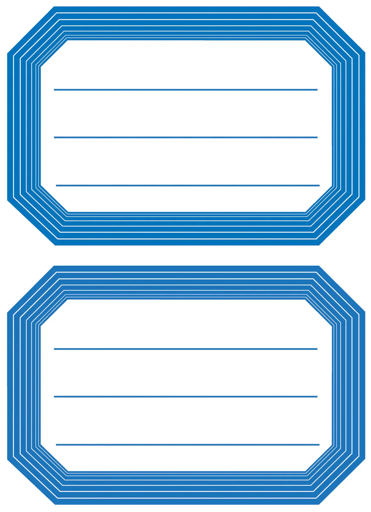 HERMA Heftschilder 55×82mm 5714 Rand blau, liniert 12 Stück Idealshop