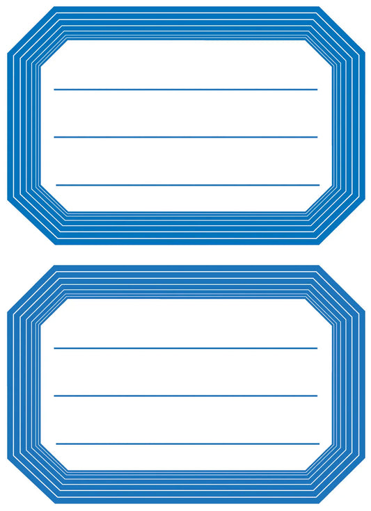 HERMA Heftschilder 55×82mm 5714 Rand blau, liniert 12 Stück Idealshop