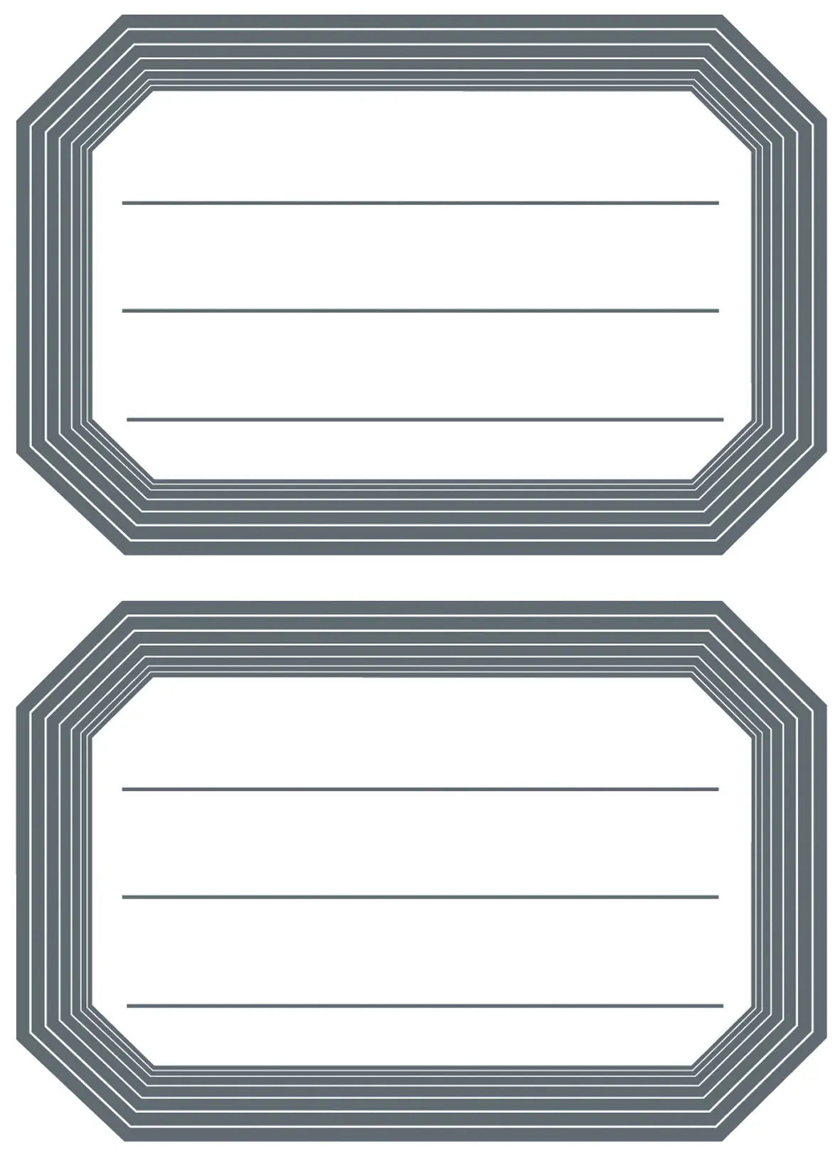 HERMA Heftschilder 55×82mm 5719 Rand grau, liniert 12 Stück Idealshop