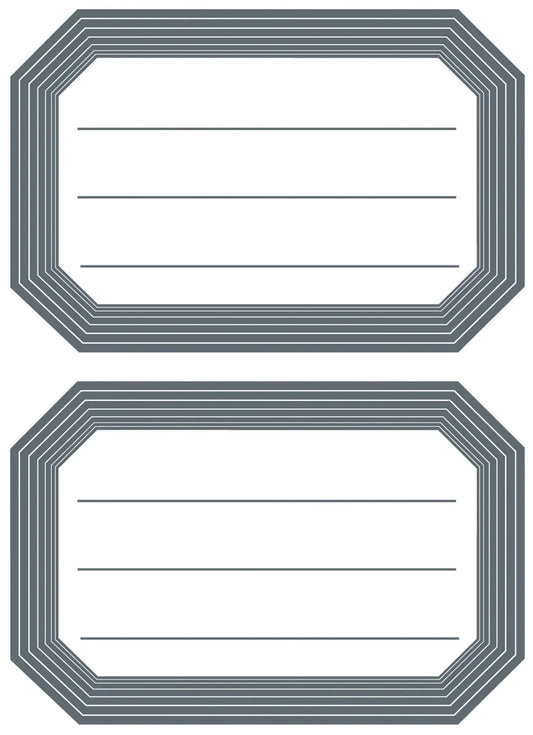 HERMA Heftschilder 55×82mm 5719 Rand grau, liniert 12 Stück Idealshop