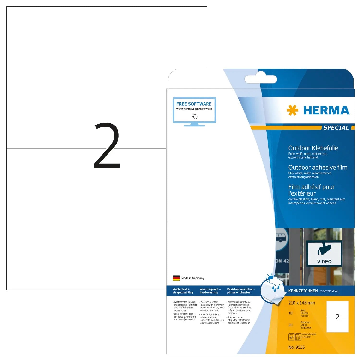 HERMA     Outdoor Etikett.PP   210x148mm Idealshop