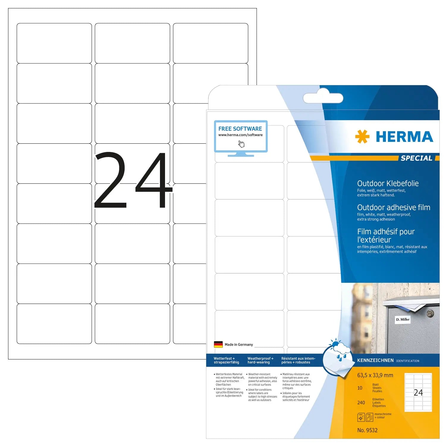 HERMA     Outdoor Etikett.PP 63,5x33,9mm Idealshop