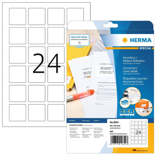 HERMA QR-Code Etik. 9642 9642 40x40mm 600Stk. 25 Blatt Idealshop