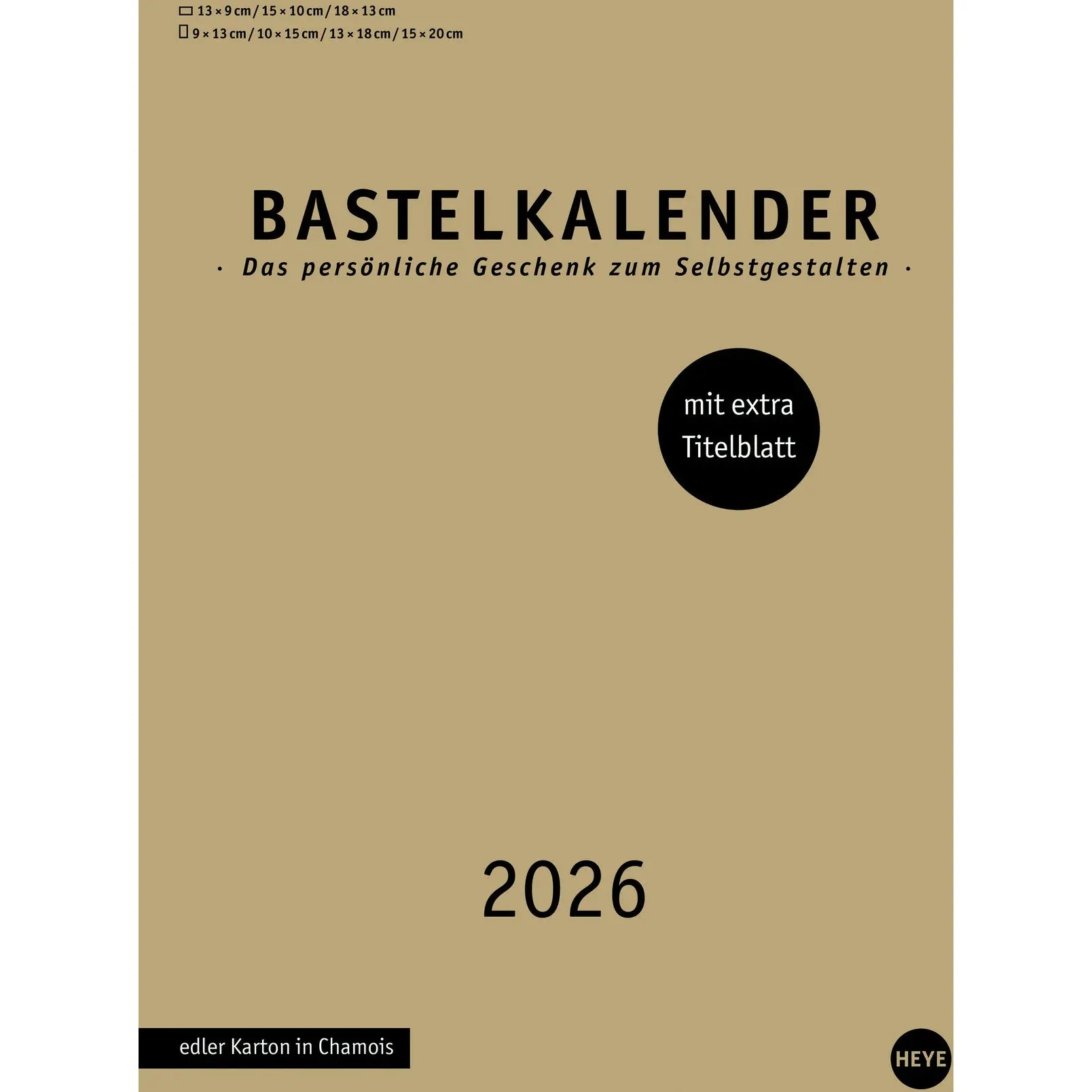 HEYE Bastelkalender 2026 22993+26 gold 21x29.7cm Idealshop