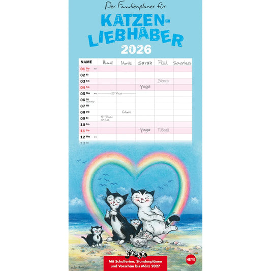HEYE Familienpl. Kater Jacob 2026 1598+26 1M/1S DE 5 Spalten 21x45cm Idealshop