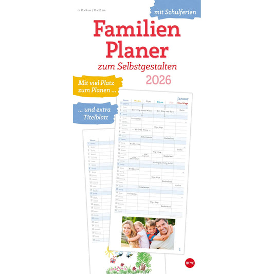 HEYE Familienpl.Selbstgestalt. 2026 20527+26 1M/1S DE 5 Spalten 21x45cm Idealshop