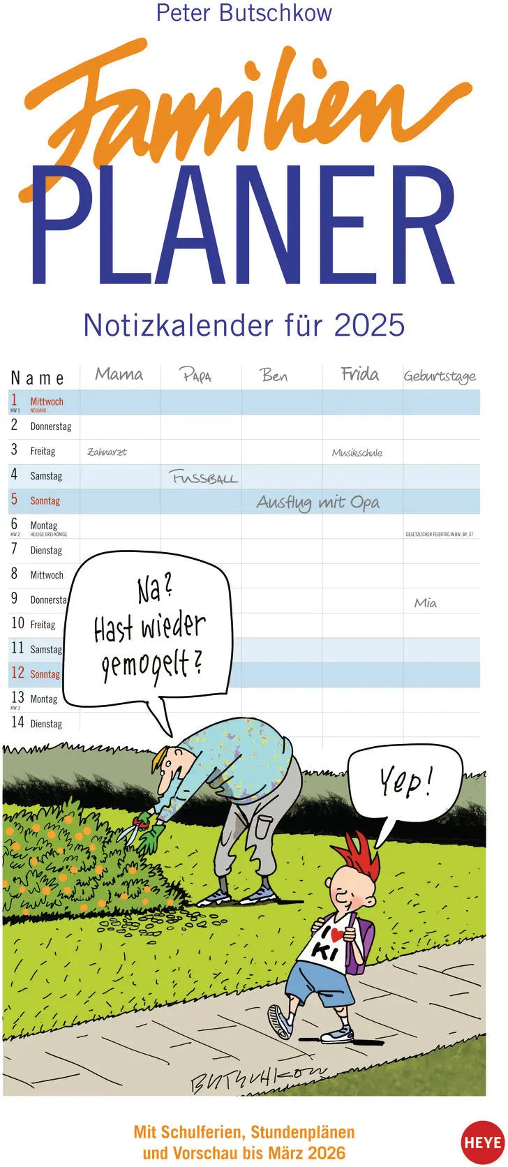 HEYE      Familienplaner Butschkow  2025 Idealshop