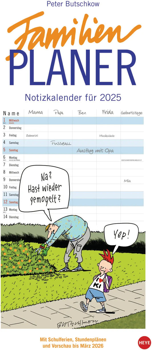 HEYE      Familienplaner Butschkow  2025 Idealshop