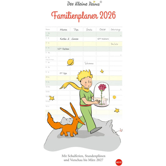 HEYE Familienplaner Kl. Prinz 2026 22740+26 1M/1S DE 5 Spalten 21x45cm Idealshop