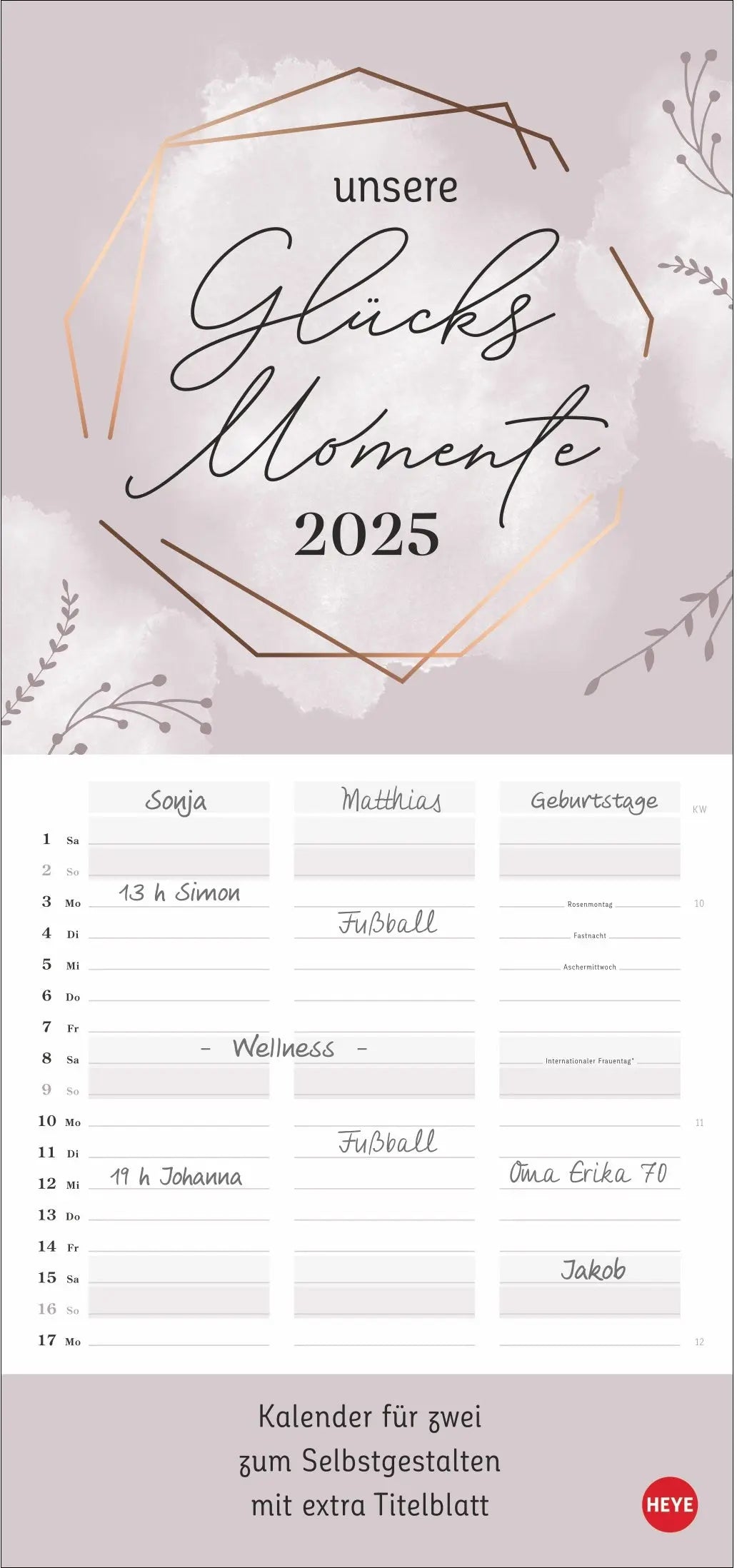 HEYE      Kreativ-Planer für zwei   2025 Idealshop