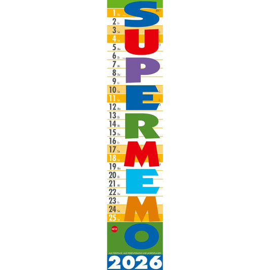 HEYE Planer Supermemo 2026 1587+26 1M/1S DE 17x85cm Idealshop