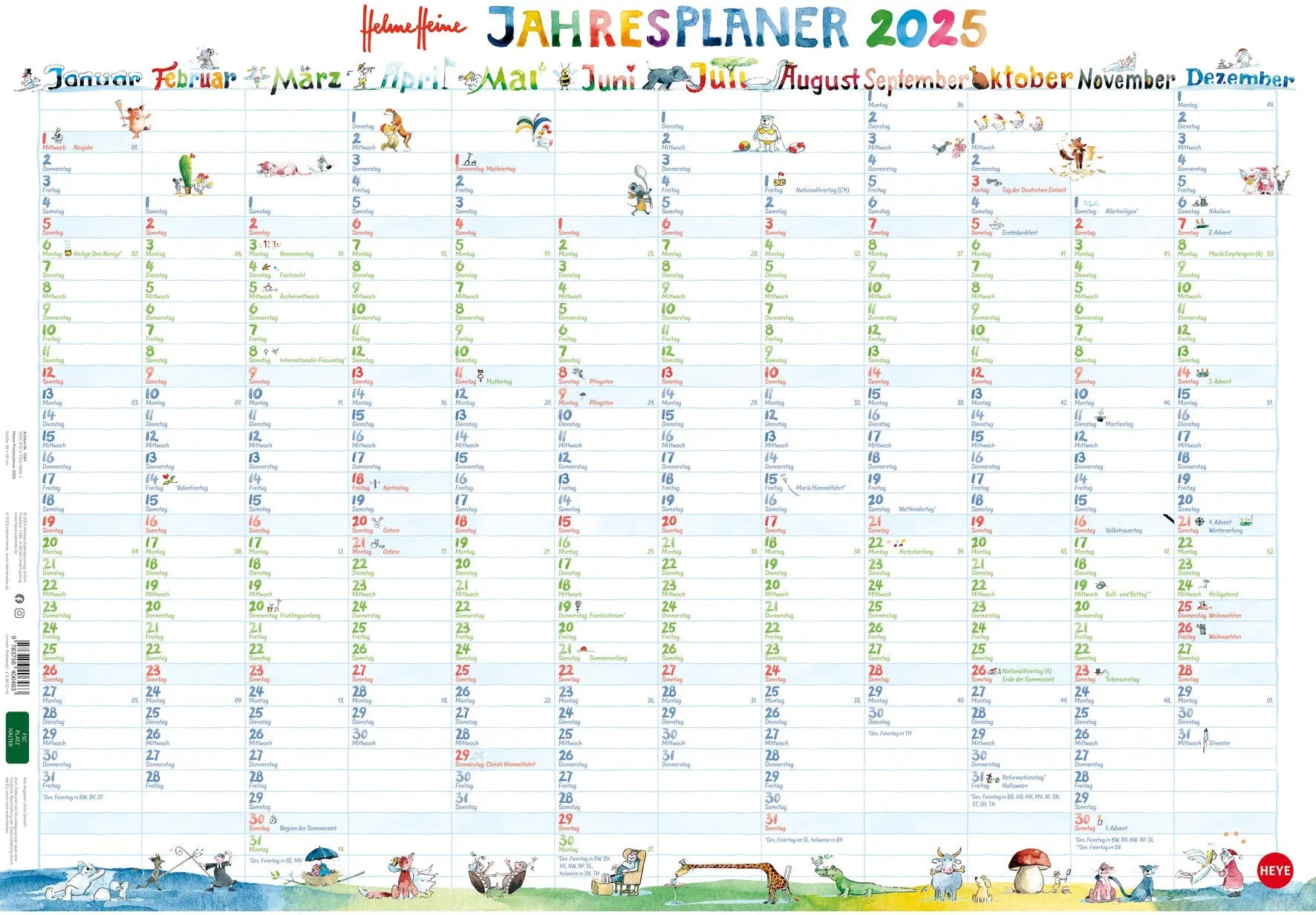 HEYE      Posterplaner Helme Heine  2025 Idealshop