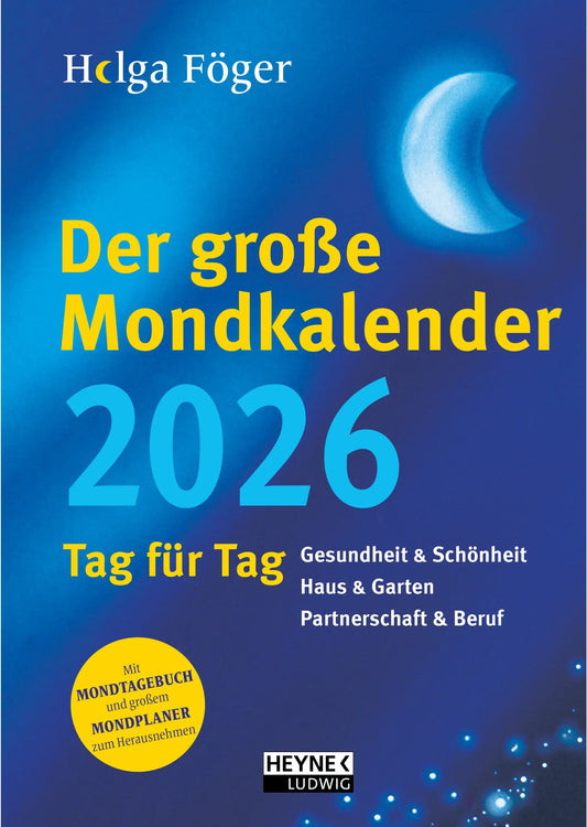 HEYNE Der grosse Mondkalender 2026 9783453239654 1T/1S DE 17x24cm Idealshop