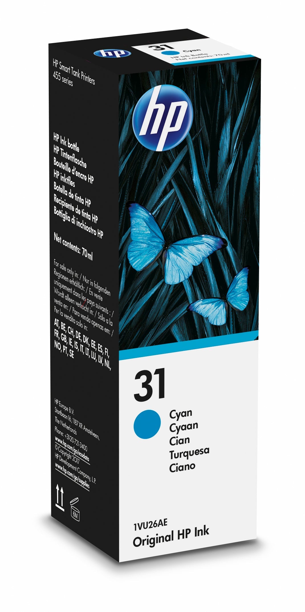 HP        Tintenflasche 31          cyan Idealshop