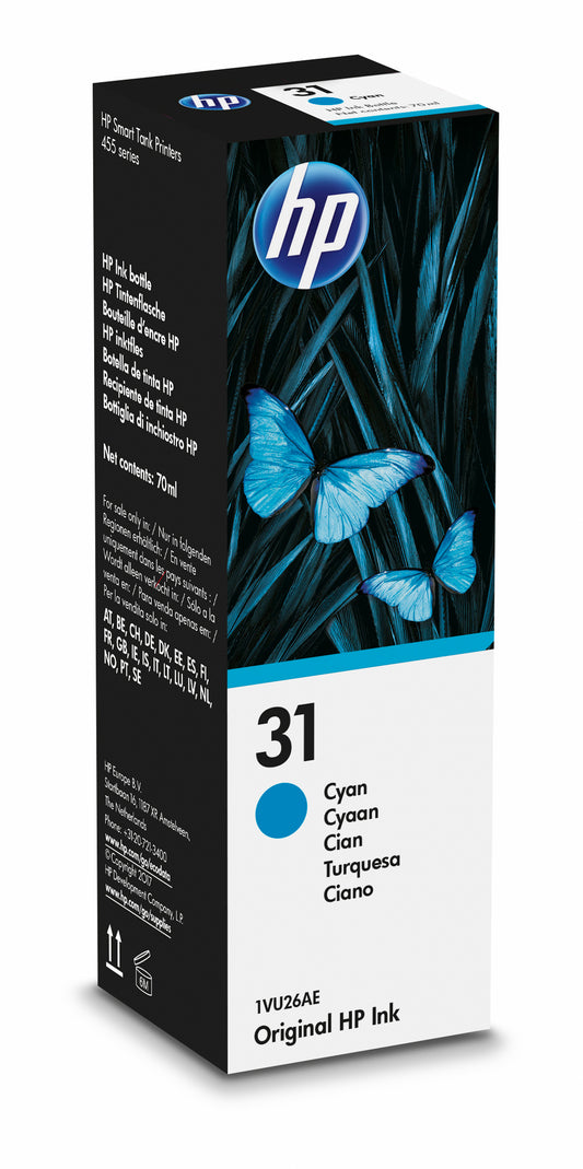 HP        Tintenflasche 31          cyan