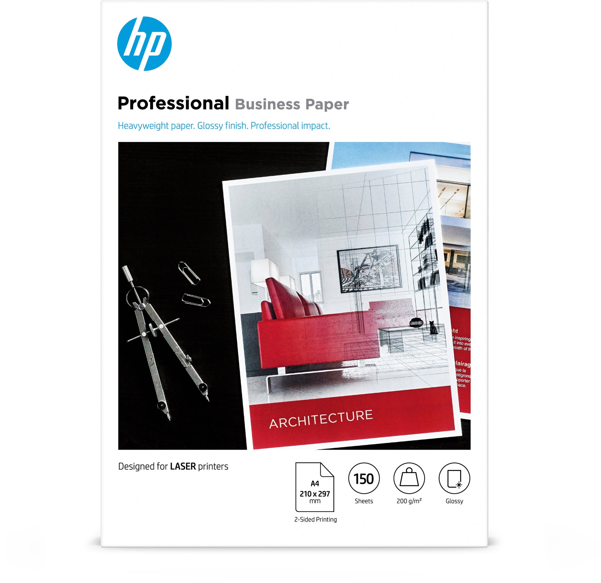 HP Professional FSC Paper A4 7MV83A Laser Glossy 200g 150 Blatt Idealshop