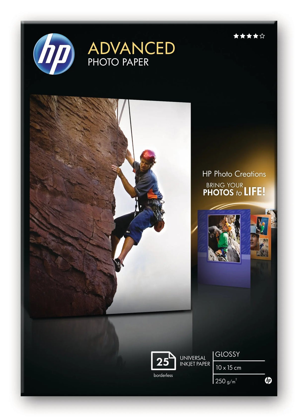 HP Advanced Glossy Photo 10x15cm Q8691A InkJet 250g, randlos 25 Blatt Idealshop