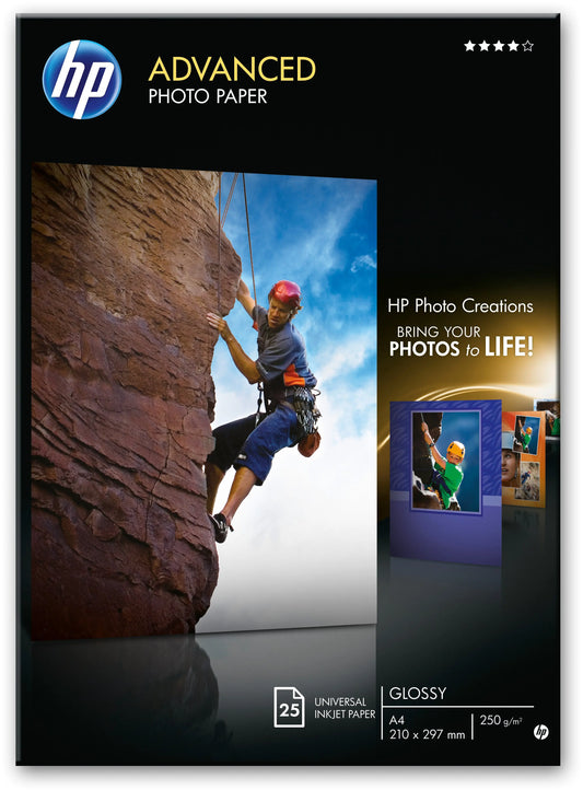 HP Advanced Glossy Photo Paper A4 Q5456A InkJet 250g 25 Blatt Idealshop