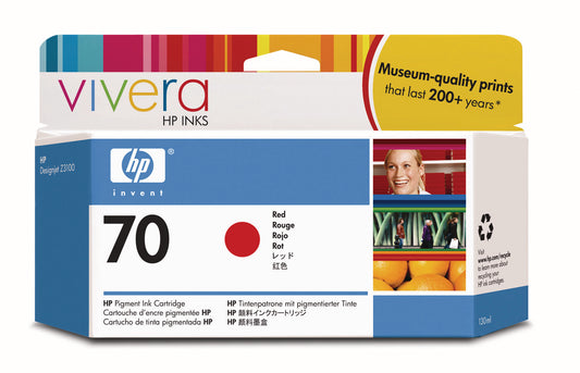 HP        Tintenpatrone 70           red