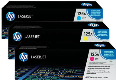 HP        Toner Tri-Pack 125A        CMY