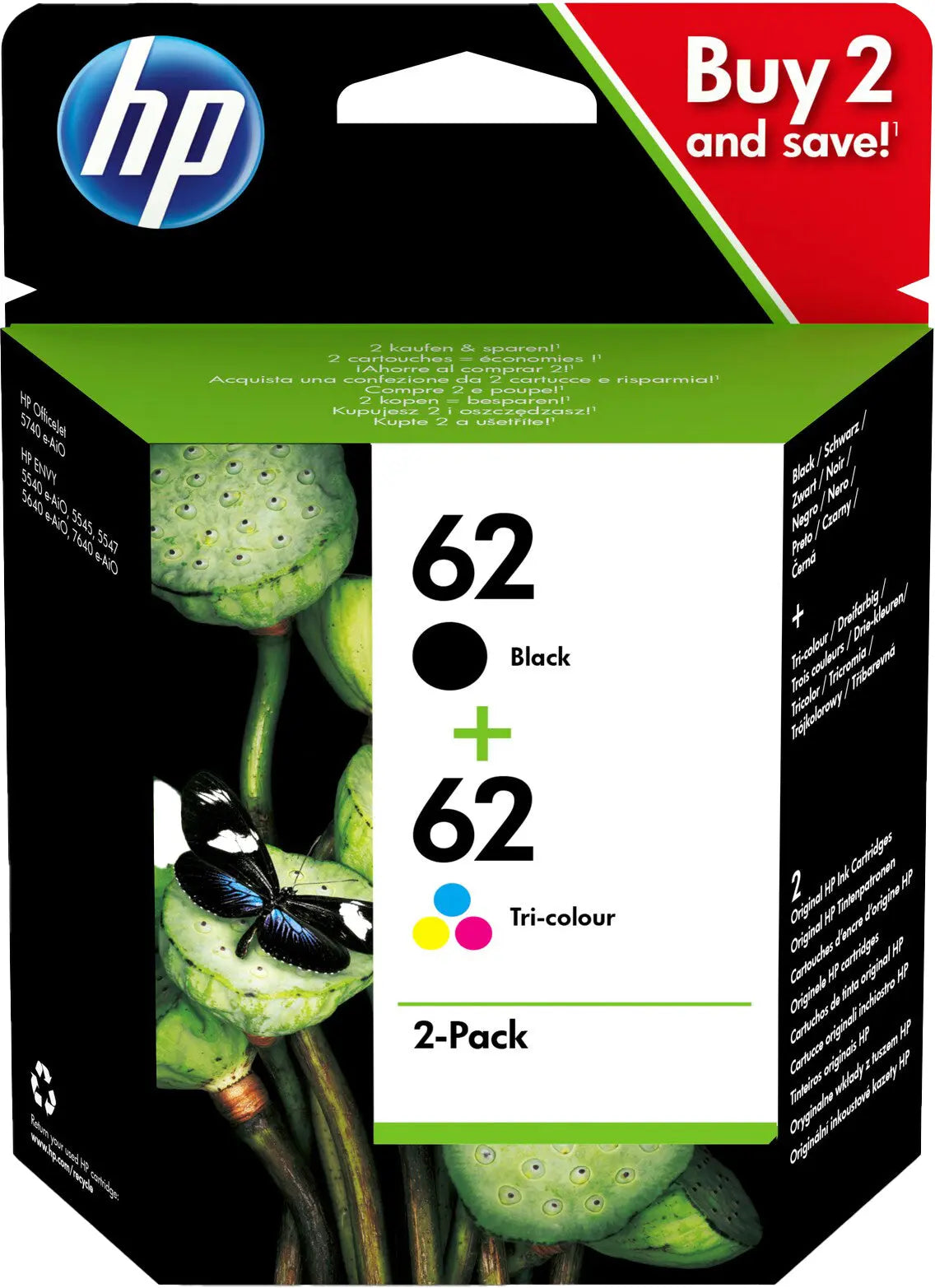 HP Combopack 62 BK/color N9J71AE Envy 5640 e-AiO 200/165 S. Idealshop