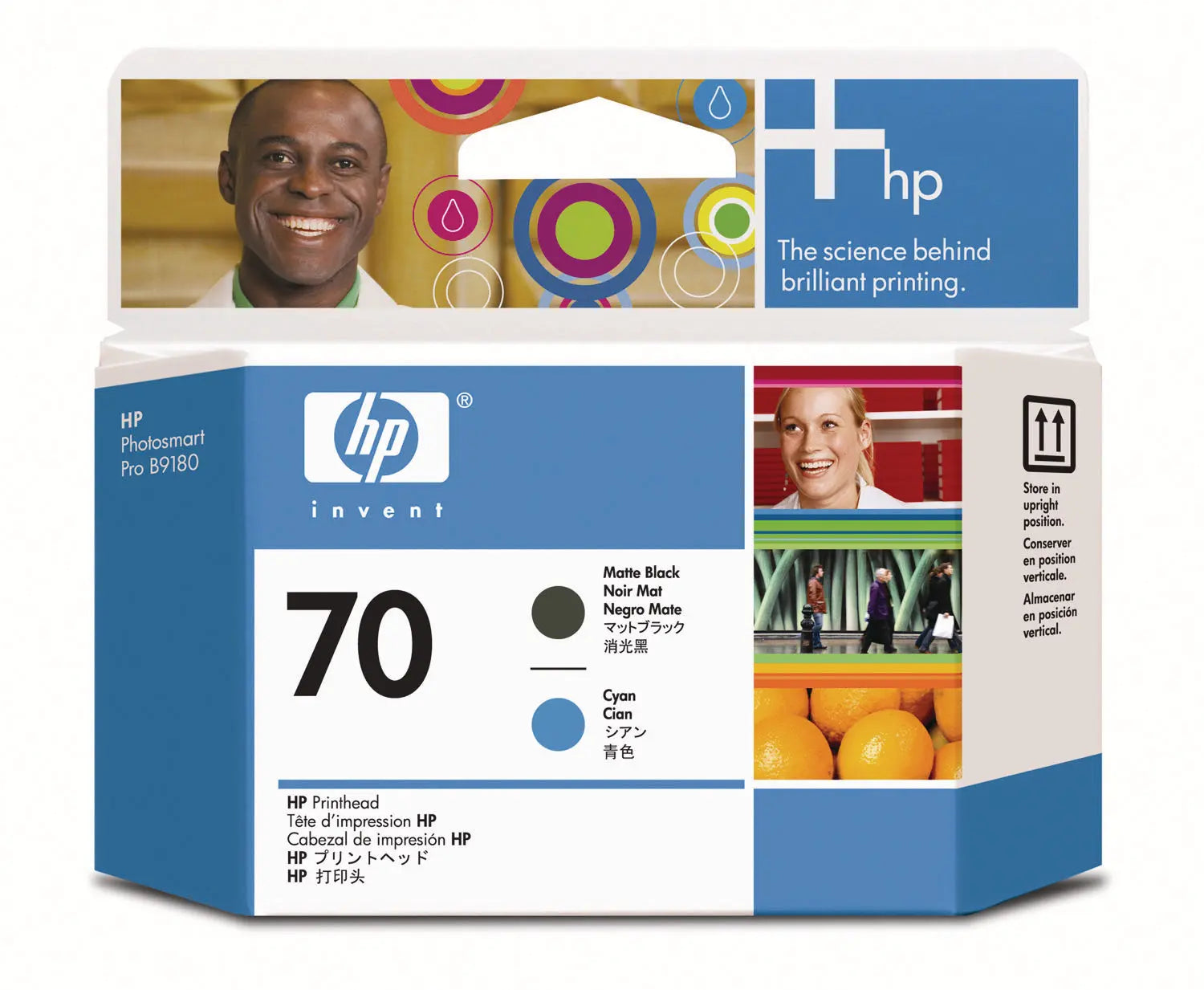 HP        Druckkopf 70 matt-schwarz/cyan Idealshop