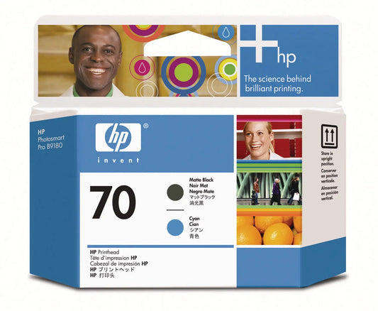 HP        Druckkopf 70 matt-schwarz/cyan Idealshop