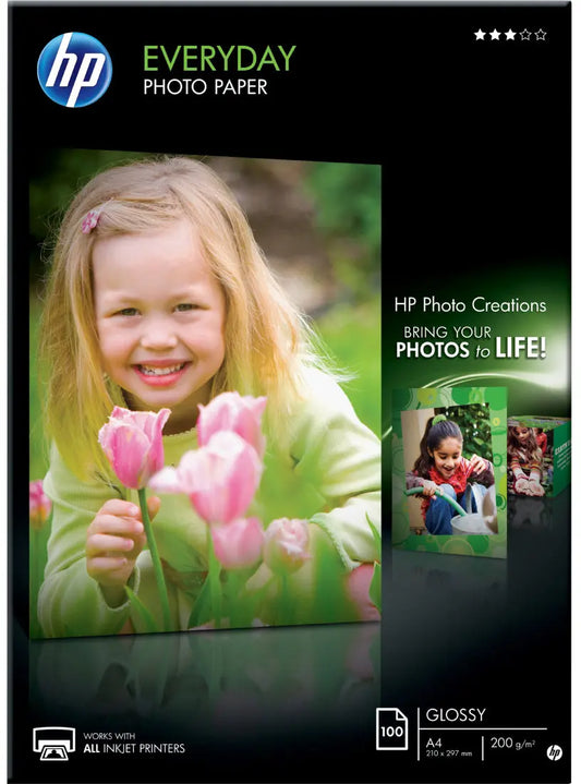 HP Everyday Photo Paper A4 Q2510A InkJet glossy 200g 100 Blatt Idealshop