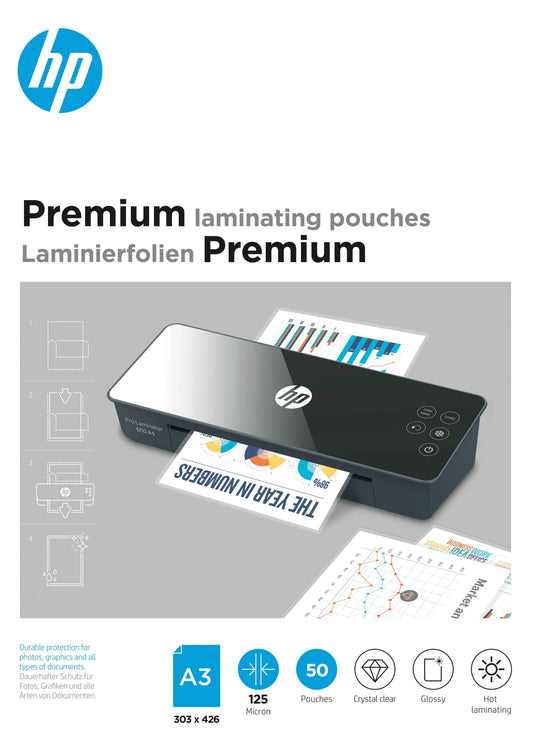 HP Laminiertaschen 9127 Premium, A3, 125 Mic Idealshop