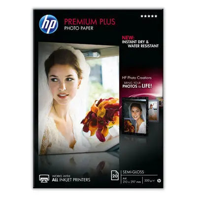 HP Photo Paper Premium Plus A4 CR673A InkJet, seidenmatt 300g 20 Bl. Idealshop