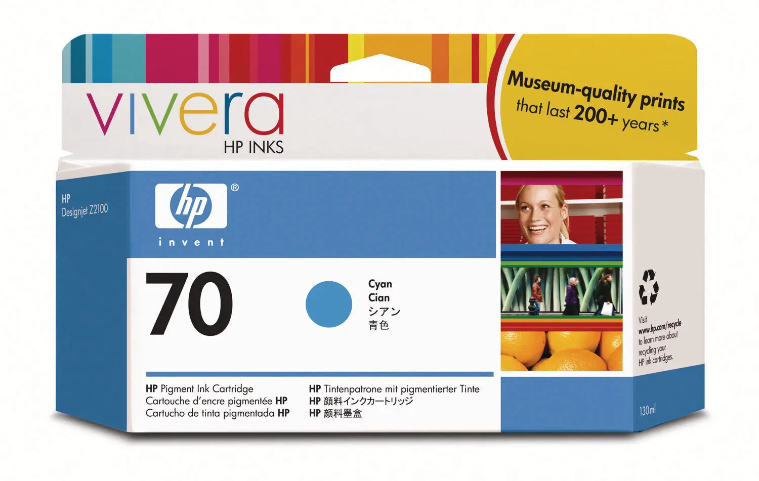 HP        Tintenpatrone 70          cyan Idealshop