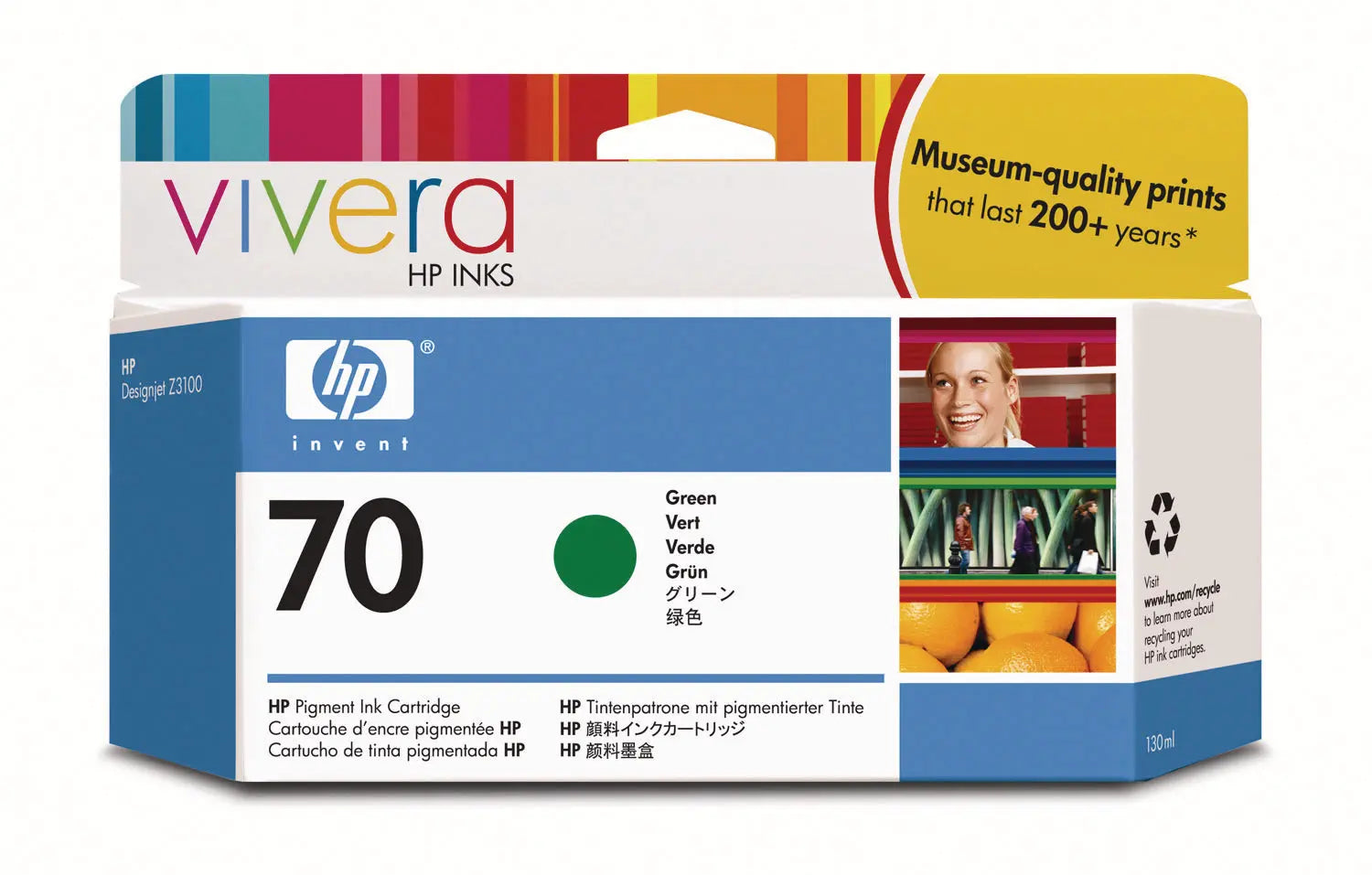 HP        Tintenpatrone 70         green Idealshop