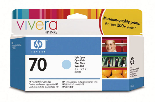 HP Tintenpatrone 70 light cyan C9390A DesignJet Z2100/3100 130ml Idealshop
