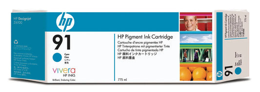 HP Tintenpatrone 91 cyan C9467A DesignJet Z6100 775ml Idealshop