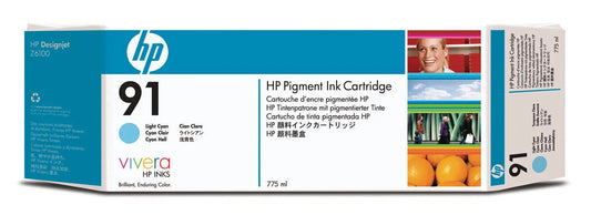 HP Tintenpatrone 91 cyan light C9470A DesignJet Z6100 775ml Idealshop