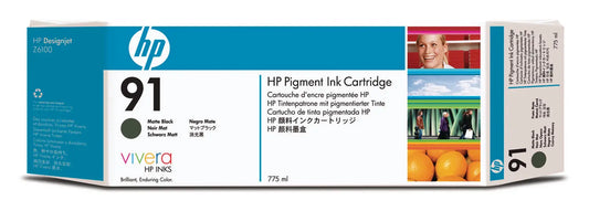 HP Tintenpatrone 91 schwarz matt C9464A DesignJet Z6100 775ml Idealshop