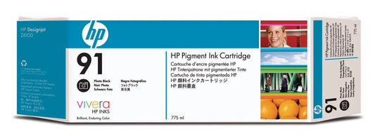 HP Tintenpatrone 91 schwarz photo C9465A DesignJet Z6100 775ml Idealshop