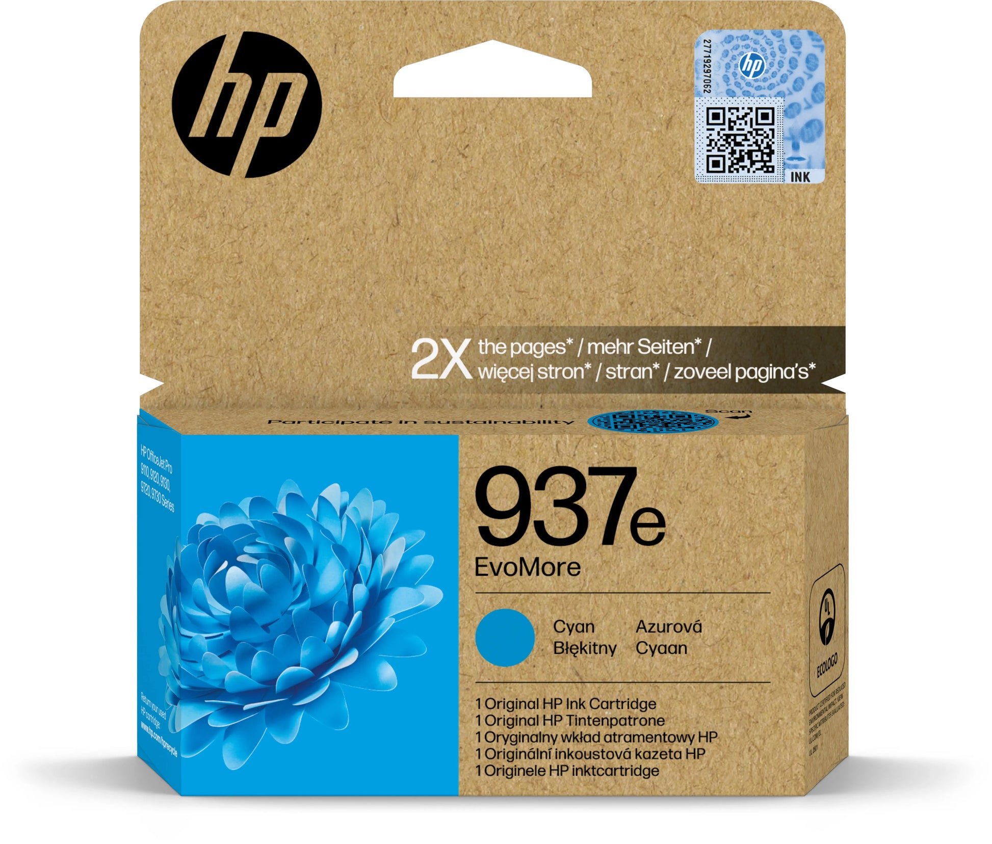 HP        Tintenpatrone 937e        cyan Idealshop