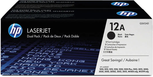 HP Toner-Modul 12A schwarz Q2612AD LaserJet 1010 2 Stück Idealshop