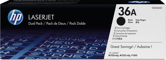 HP Toner-Modul 36A schwarz CB436AD LaserJet P1505 2 Stück Idealshop