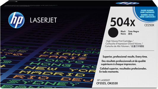 HP Toner-Modul 504X schwarz CE250X Color LaserJet CP3525 10'000 S Idealshop