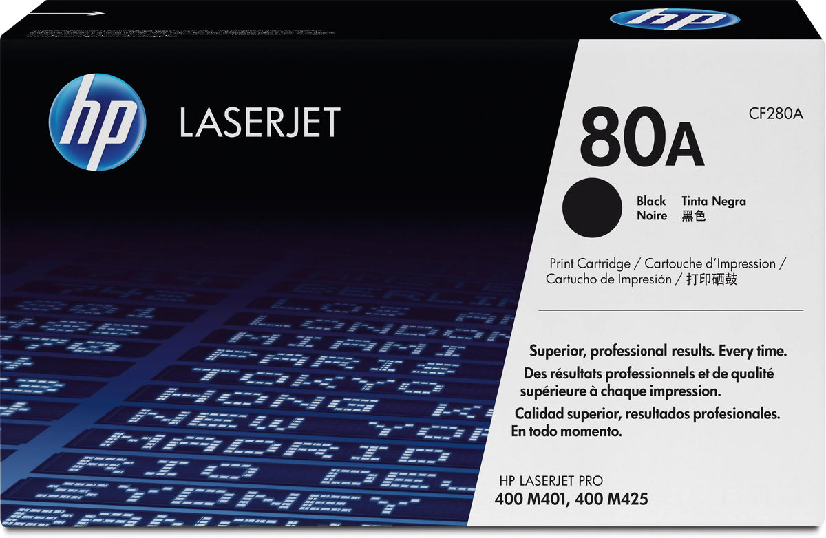 HP Toner-Modul 80A schwarz CF280A LaserJet Pro 400 2560 Seiten Idealshop