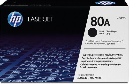 HP Toner-Modul 80A schwarz CF280A LaserJet Pro 400 2560 Seiten Idealshop