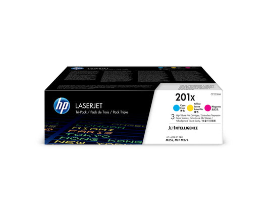 HP Toner Tri-Pack 201X CMY CF253XM CLJ Pro M252/MFP277 2300 S. Idealshop
