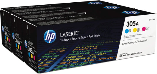 HP Toner Tri-Pack 305A CMY CF370AM LJ Pro Color M375 2600 Seiten Idealshop