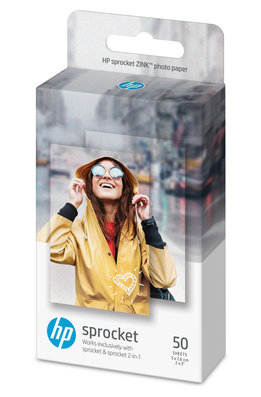 HP ZINK Photo Paper 5x7,6 cm HPIZ2X350 Sticky-Backed 50 Blatt Idealshop