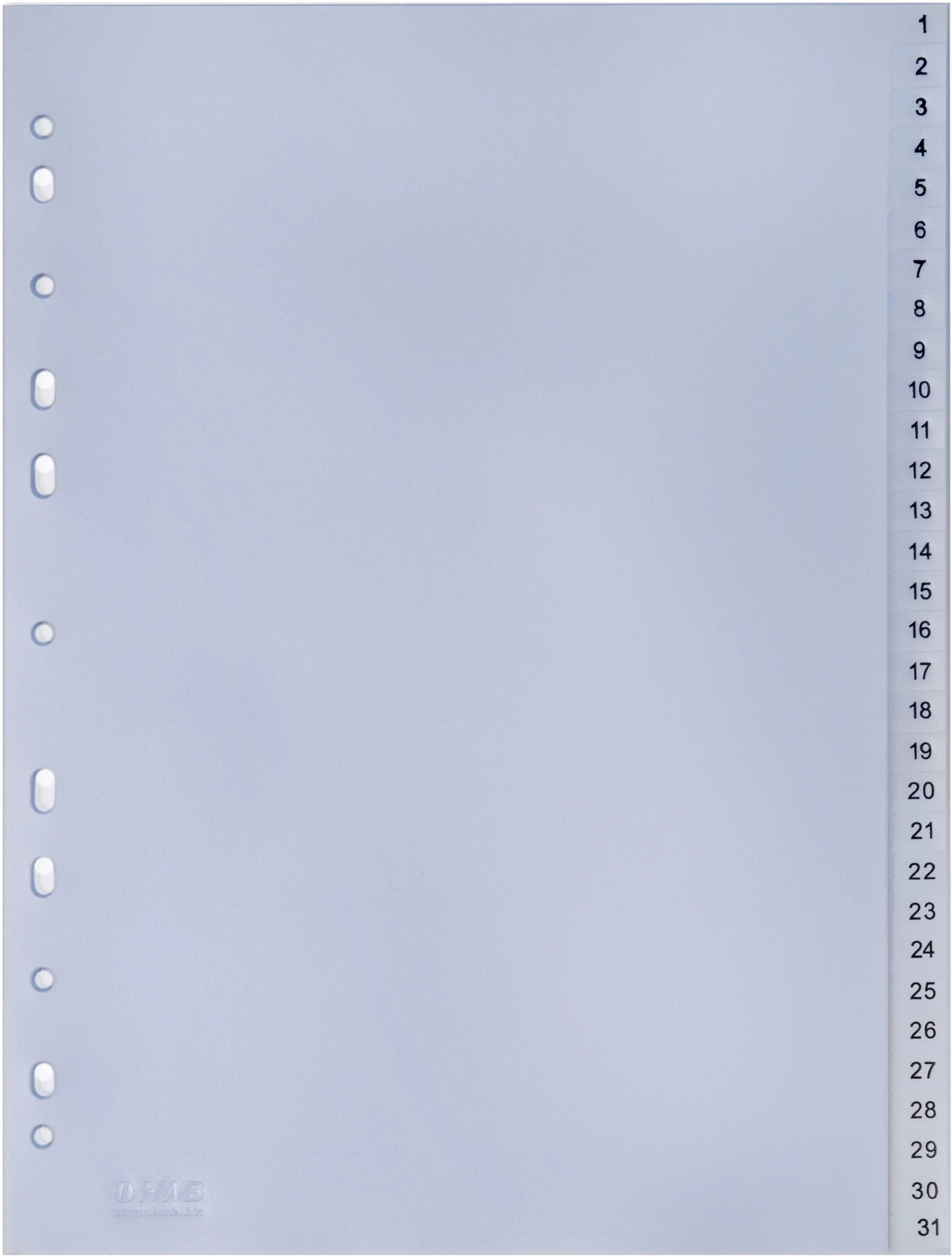 HWB Register PP A4 3604.49 transparent 1-31 Idealshop